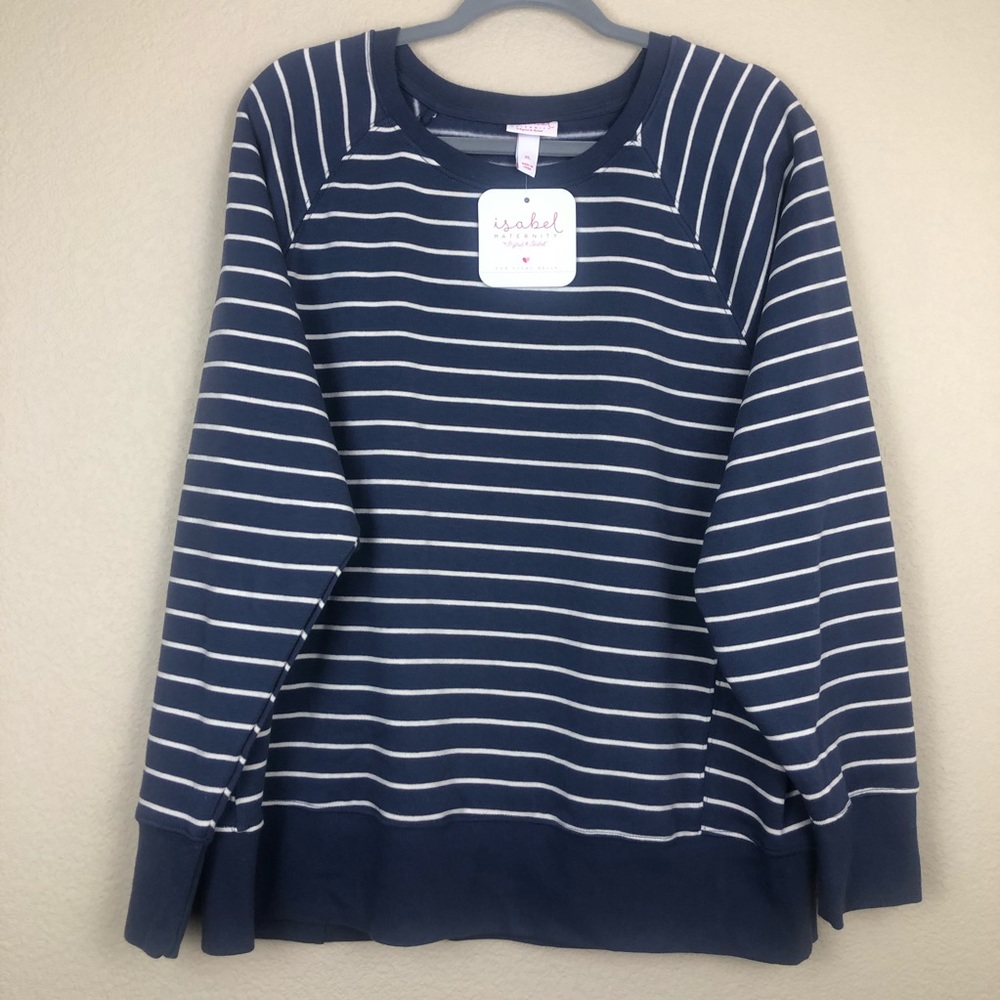 Isabel Maternity blue striped sweater top